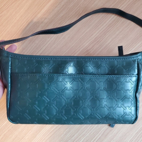 Villager A Liz Claiborne Company dark green shoulder bag like new - Picture 4 of 8